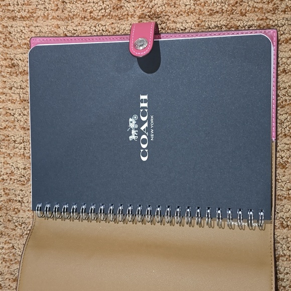 NWOT-Coach Leather Spiral Notebook - Picture 5 of 10